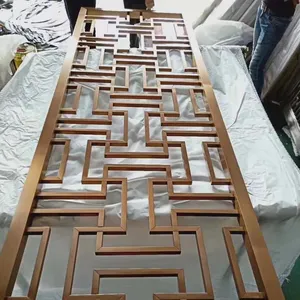 Aangepaste chinese laser cut metal gesneden antieke decoratieve screen fabricage