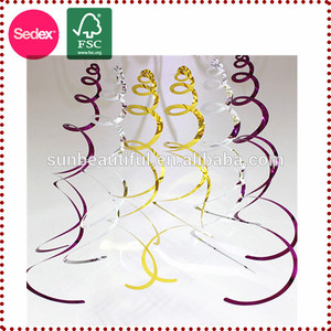 lindo de los remolinos de colgar decoraciones para cumpleaños de los niños artículos de fiesta - Product Image 1