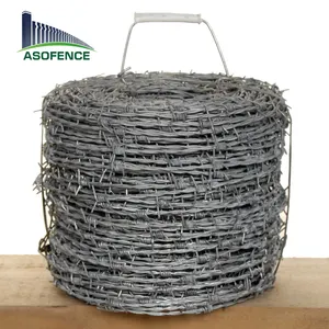 China factory supply high quality cheap barbed wire agricultural 12.5 gauge hot dipped galvanized barbed wire