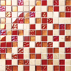 Azulejos de mosaico de cristal para baño, mezcla de cerámica verde - Product Image 2