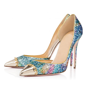 Commercio all'ingrosso Su Ordinazione di Scintillio Delle Donne <span class=keywords><strong>Tacco</strong></span> Alto Pompe di <span class=keywords><strong>Scarpe</strong></span> Da donna <span class=keywords><strong>scarpe</strong></span> di moda - Product Image 2