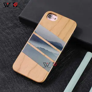 Luxury Printing Cell Phone Case 6.1 Inch Wood Back Housing Cover For iPhone XR