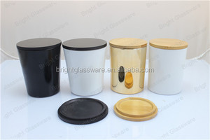 Accepteren Aangepaste Volgorde Geurkaarsen Matte Zwart Glas Kaars Potten Met Rose Gouden Deksel - Product Image 5