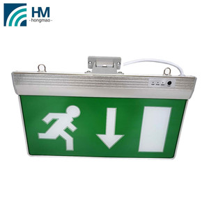 Luz de señal de salida de incendios Led de emergencia de doble cara para techo colgante recargable 2025 - Product Image 1