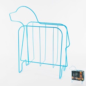 <b>Light</b> Blue Cute Dog Shape Wood Magazine Rack-Office Furniture for Living Room & Bedroom - Product Image 1