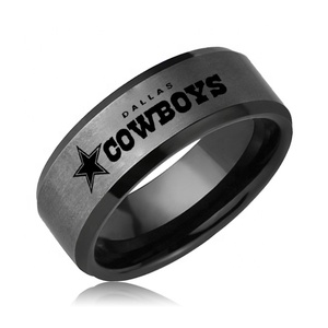 Anel esportivo <span class=keywords><strong>dallas</strong></span>, <span class=keywords><strong>cowboys</strong></span> campeonato preto de tungstênio - Product Image 4