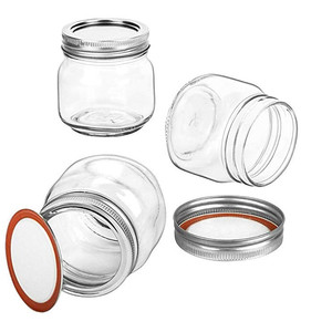 8oz 300ml stoples kue Mason bening kosong kaca dengan tutup aluminium untuk penyimpanan permen - Product Image 4