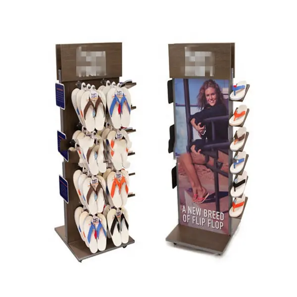 Custom promotion flip flops display rack,sandals display stand,furniture for shoe store