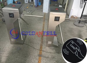 Tích hợp an ninh 12V RFID/NFC đọc turnstile cổng với an ninh trực tuyến thanh toán xung Tripod turnstiles - Product Image 2