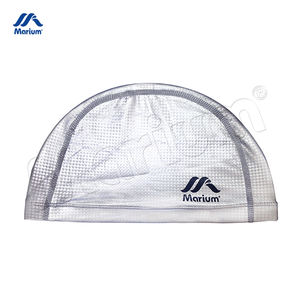 Bonnet de bain en nylon personnalisé, bonnet de bain en PU noir uni, bonnets de bain pour adultes - Product Image 3