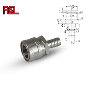 Buchse Schnell kupplung mit 1/2 "Barb Edelstahl Home Brewing Fitting für Homebrew ing FQD-Anschluss - Product Image 3