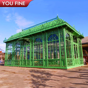 ศาลาเหล็กดัดลายโบราณสีเขียว YOUFINE สำหรับงานแต่งงานกลางแจ้ง ตกแต่งสวน งานอีเว้นท์ - Product Image 2