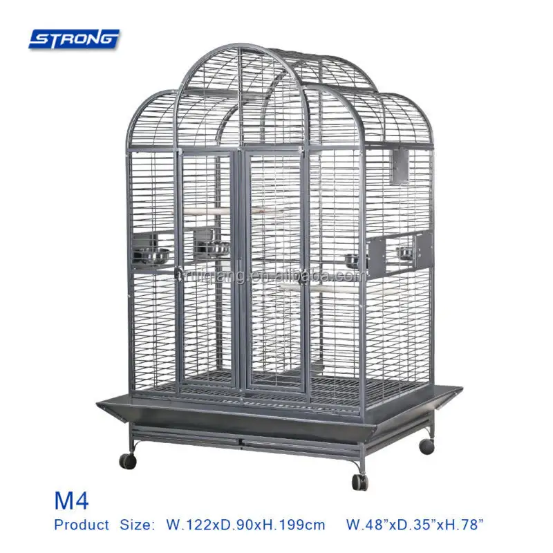 High Quality Playtop Strong Metal Large Parrot Cage Bird Cage With Divider M4
