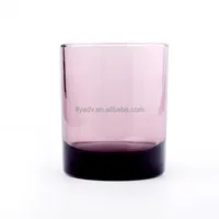 Retro colored glass cup or customized handmade glassware with recycled glass and dishwasher safe cn shx fly oem customized clear green blue purple smoke red soda lime wholesale home decoration