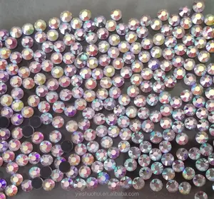 Colored Rhinestones High Quality Shine Goods Dmc Ab Color Crystal Ss16 Ss20 Hot Fix Rhinestones For Women Wedding Dress