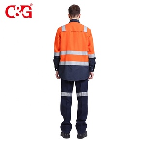 Giacca e Pantaloni Ignifughi Arancioni Abbigliamento da Lavoro 150g/m Nomex e Lenzing FR Misto - Product Image 3