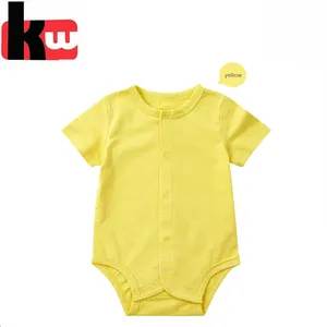 Custom Design Baby kleidung Baby Baumwolle Body Suit Kleinkind Stram pler einfarbig