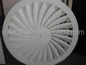 Volume Udara HVAC Bulat Swirl Diffuser Ventilasi Swirl Air Diffuser