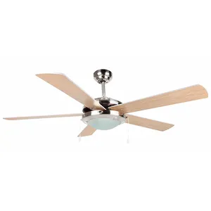 52inch Prominence Home LED Globe Light Hugger Burlywood Blades Modern LED ceiling Fan with light 110v