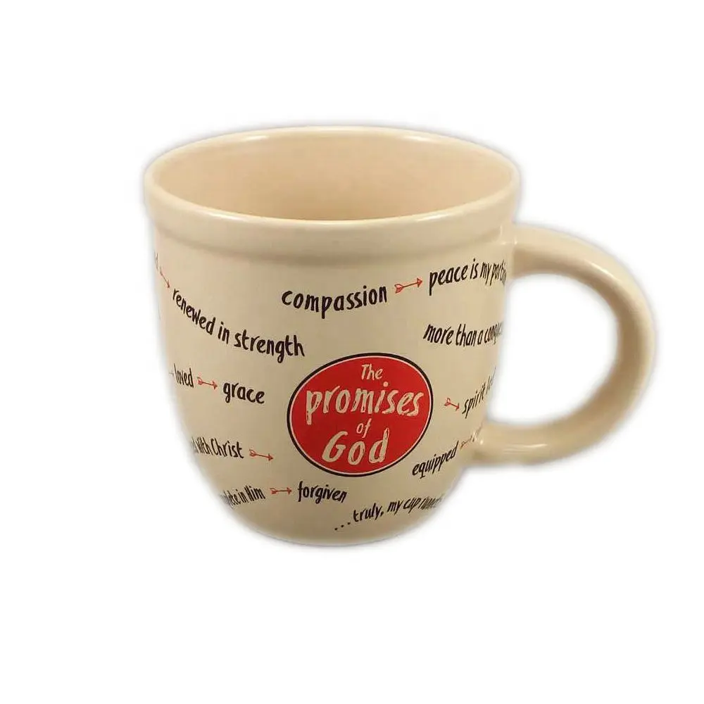 top choice beige color 17oz shapely ceramic mug cup with logo print