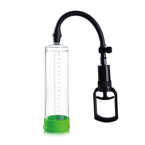Penis Pump Vacuum Erection Easy Mechanical 3 cock rings included Transparent ABS Plastic