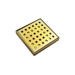 Phòng tắm Vuông lỗ đục lỗ Vàng Thép Không Gỉ Thoát Nước Sàn - Product Image 3
