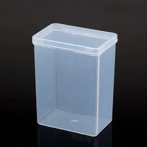 Kotak Kemasan Plastik Persegi Panjang Daur Ulang, untuk Kotak Kapas Bud