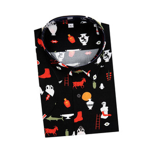 Set di <span class=keywords><strong>Camicia</strong></span> e Pantaloncini in Seta con Stampa Personalizzata per <span class=keywords><strong>Uomo</strong></span>, Camicie a Maniche Corte con Motivo Personalizzato - Product Image 6