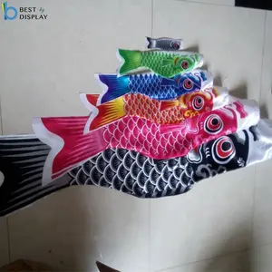 Feikoinobori — banderole drapeau de poisson carpe, cerf-volant avec chaussettes coupe-vent décoratives
