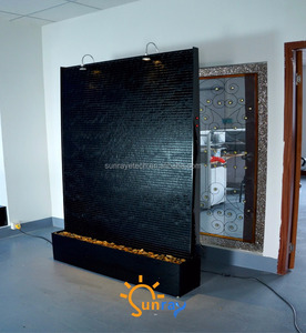 H7ft Customized Floor-standing Acrylic <strong>Water</strong> Wall Waterfall Fountain <strong>Indoor</strong> Fountain Wave <strong>Feature</strong> - Product Image 2