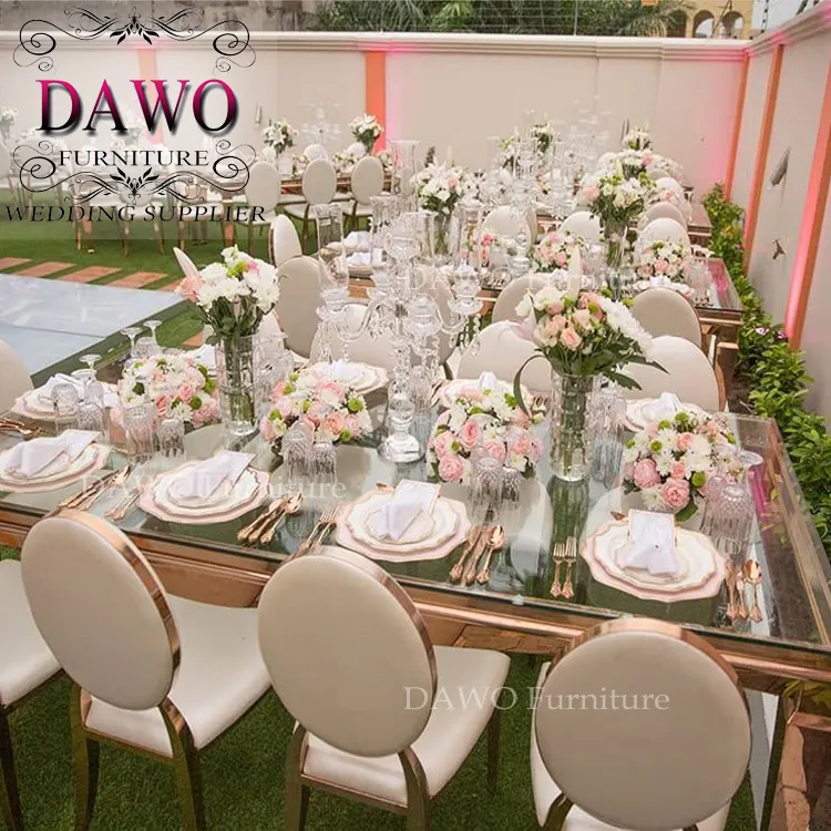 Dubai gold event wedding metal banket stoelen koop