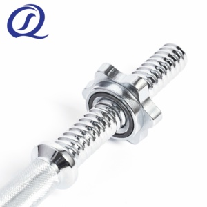 Phòng tập thể dục thép không gỉ quả tạ xử lý với hai spinlock cổ áo rắn ren thanh - Product Image 5