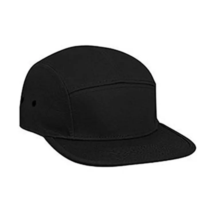 Cotton Twill Đồng Bằng Năm Bảng Điều Chỉnh Mũ Vuông phẳng visor Camper Phong Cách cap với ràng buộc