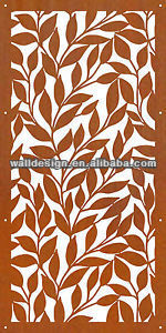 Iqaluit Laser Cut <strong>Leaf</strong> Design Garden Metal <strong>Screen</strong> - Product Image 2