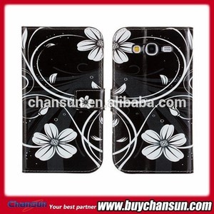 foto de la flor bolsa de cuero para cubrir <span class=keywords><strong>samsung</strong></span> <span class=keywords><strong>galaxy</strong></span> <span class=keywords><strong>grand</strong></span> i9060 <span class=keywords><strong>neo</strong></span> - Product Image 1