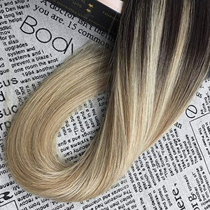 Extension <span class=keywords><strong>per</strong></span> Capelli Veri con Nastro Adesivo 18-20 Pollici, Cuticole Allineate, 20 Pezzi 50g <span class=keywords><strong>per</strong></span> Confezione - Product Image 3