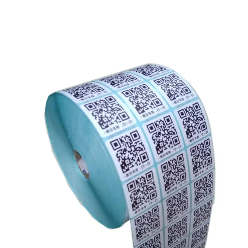 Round or Square Waterproof Paper Security qr Code Label Sticker Printing