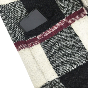 <span class=keywords><strong>Cardigan</strong></span> maglione Vintage oversize <span class=keywords><strong>con</strong></span> <span class=keywords><strong>cappuccio</strong></span> a quadri da <span class=keywords><strong>donna</strong></span> <span class=keywords><strong>con</strong></span> Design a bavero e grande taschino taglie lunghe - Product Image 3