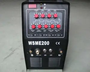 Inverter CE AC/DC Denyut Nadi TIG MMA, Mesin Las WSME200 Terbaru