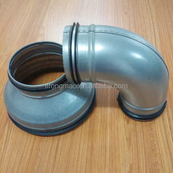 Air Ventilation Parts round flanged grease duct , ac duct / airconditioning duct