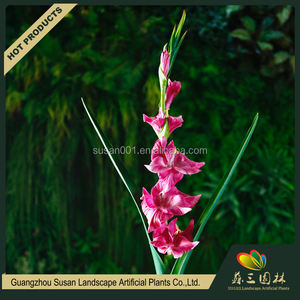 Meilleur qualité PU real touch <span class=keywords><strong>glaïeul</strong></span> fleur faible coût faux artificielle fleurs décoration - Product Image 4