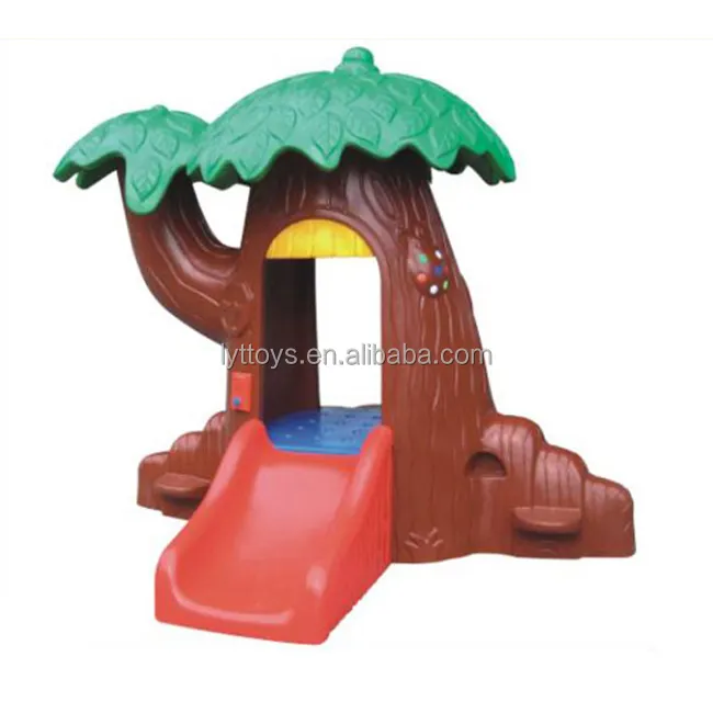 Árvore modelo crianças playhouse com slide brinquedos para crianças