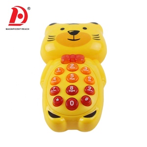 HUADA <span class=keywords><strong>12</strong></span> <span class=keywords><strong>chansons</strong></span> de dessin animé animal style design bébé plastique éclairage jouet téléphone portable pour enfants - Product Image 5