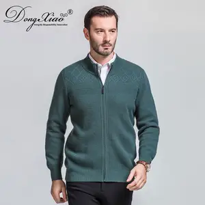 Inner Mongolia Pabrik Ini Diatas Pria Kasmir Kru Leher Cardigan Sweater