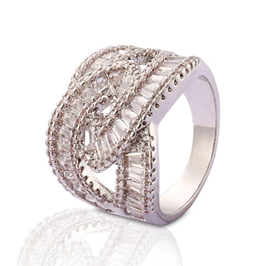 <strong>Fashion</strong> Latest Designs Gold Plated CZ Wedding <strong>Rings</strong> for Women &amp; Men's New Model Promise Jewelry - Product Image 3