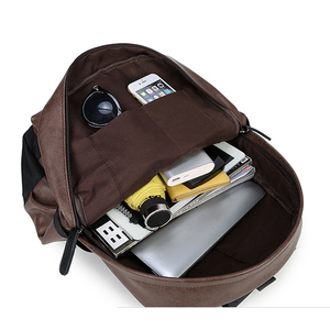 Custom Logo Fashion Waterproof Zipper Closure <strong>Black</strong> Brown Mini School Anti Theft Laptop PU <strong>Leather</strong> <strong>Backpack</strong> - Product Image 3