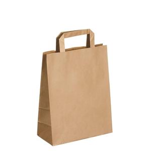 Обычная коричневая крафт-бумага без печати с плоской бумажной ручкой - Product Image 1