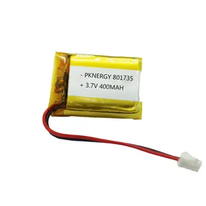 pknergy 3.7V可充电锂聚合物电池Lipo 801735 400mah用于医疗设备