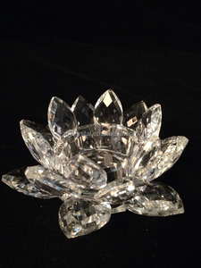 Bougeoir Lotus en <span class=keywords><strong>cristal</strong></span>, porte-bougie, MH-1349 - Product Image 4