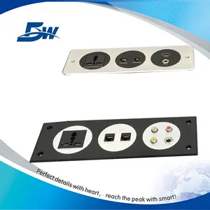 Factory Aluminum Flush Mounted USB/Wall Mount Socket Plate/Wall Fixed Outlet Panel